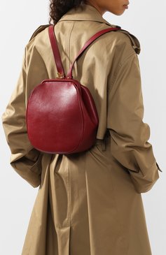 Женский рюкзак ULYANA SERGEENKO бордового цвета, арт. (0252с) BRS042CLASSX | Фото 2 (Размер: medium; Материал: Натуральная кожа; Стили: Кэжуэл)