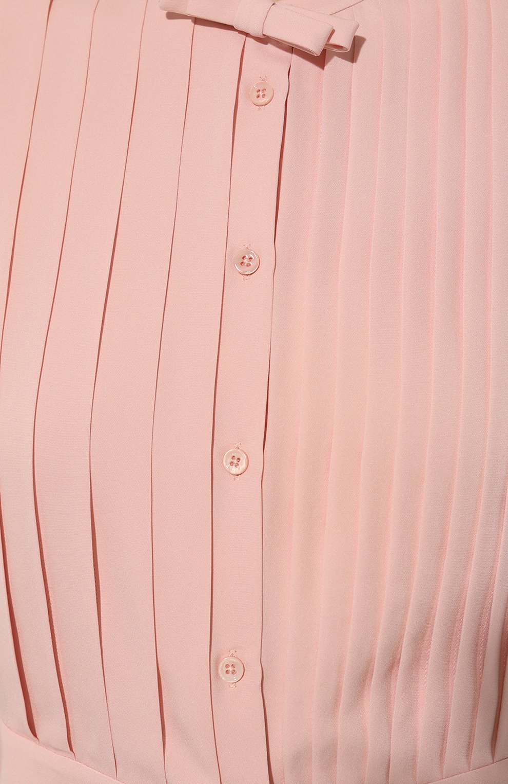 Женская шелковая блузка DICE KAYEK светло-розового цвета, арт. SS23C670 | Фото 5 (Материал внешний: Шелк; Рукава: Длинные; Принт: Без принта; Материал сплава: Проставлено; Драгоценные камни: Проставлено; Длина (для топов): Укороченные; Стили: Бохо; Женское Кросс-КТ: Блуза-одежда)
