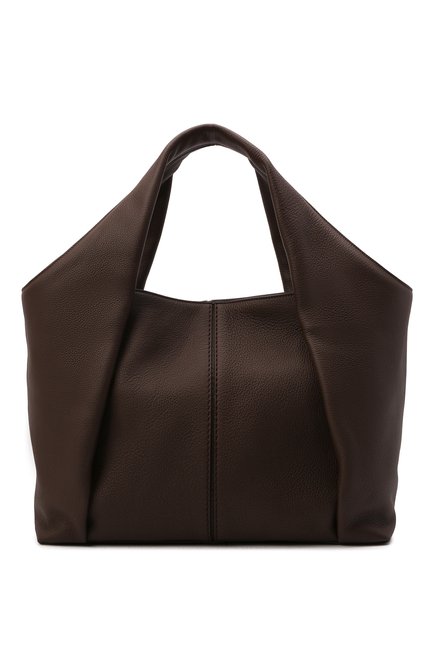 Женский сумка-шопер aou TOD’S темно-коричневого цвета, арт. XBWA0UA0400UCA | Фото 1 (Материал: Натуральная кожа; Размер: large; Сумки-технические: Сумки-шопперы)
