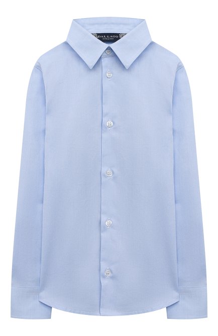 Детская хлопковая рубашка DAL LAGO голубого цвета по цене 5995 руб., арт. N402/7317/7-12 | Фото 1