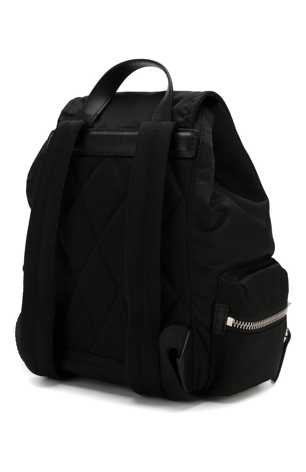 Женский рюкзак BURBERRY черного цвета, арт. 8021258 | Фото 3 (Размер: medium; Ремень/цепочка: На ремешке; Материал: Текстиль)