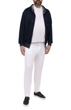 Мужские брюки из вискозы MARCO PESCAROLO белого цвета, арт. BAIA/4362 | Фото 2 (Big sizes: Big Sizes; Длина (брюки, джинсы): Стандартные; Случай: Повседневный; Стили: Спорт-шик; Материал внешний: Вискоза)
