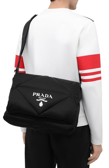 Мужская текстильная сумка PRADA черного цвета, арт. 2VD045-2DXR-F0002-OOO | Фото 2 (Материал: Текстиль)