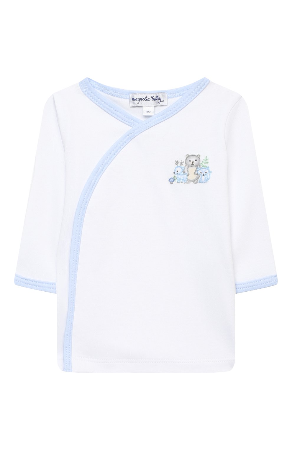 Детский комплект из распашонки и ползунков MAGNOLIA BABY голубого цвета, арт. 562-735P-LB | Фото 2 (Кросс-КТ НВ: Костюм; Рукава: Длинные; Материал внешний: Хлопок; Ростовка одежда: 3 мес | 62 см, 6 мес | 68 см, 0 - 3 мес | 50 - 60 см)