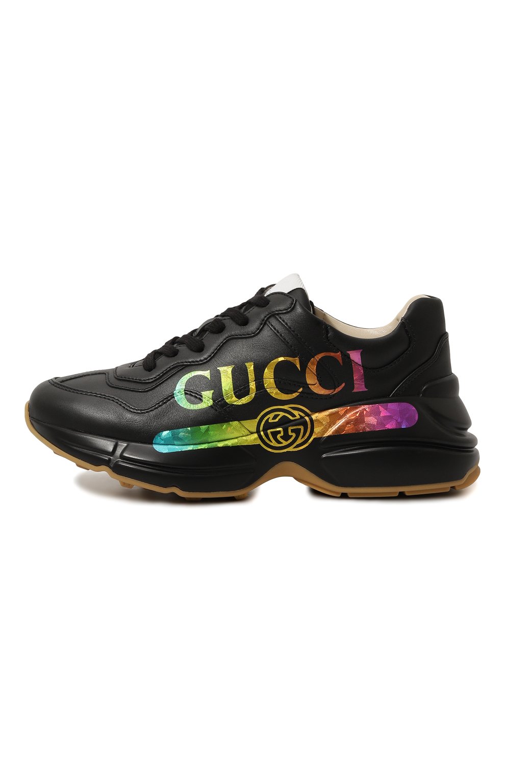 Кожаные кроссовки Rhyton Gucci  553608 DRW00 Фото 2