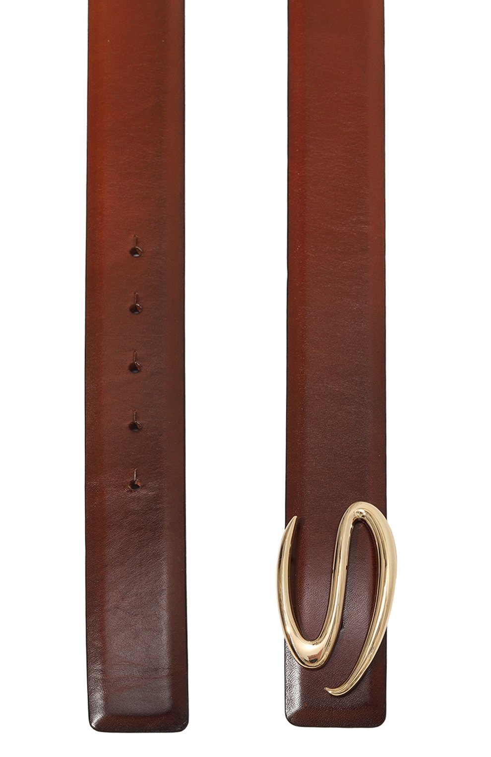 Мужской кожаный ремень SANTONI коричневого цвета, арт. CM35VS103C30HVVD | Фото 3 (Случай: Повседневный; Материал: Натуральная кожа; Материал сплава: Проставлено; Нос: Не проставлено)