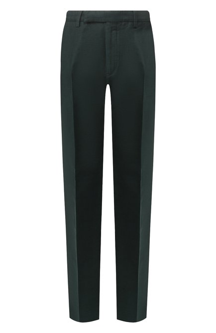 Мужские брюки из смеси хлопка и льна ERMENEGILDO ZEGNA зеленого цвета по цене 53650 руб., арт. UUI13/TP30 | Фото 1