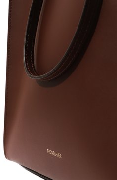 Женский сумка-тоут square FRENZLAUER темно-коричневого цвета, арт. E29 | Фото 3 (Сумки-технические: Сумки-шопперы; Размер: medium; Материал: Натуральная кожа; Материал сплава: Проставлено; Драгоценные камни: Проставлено)