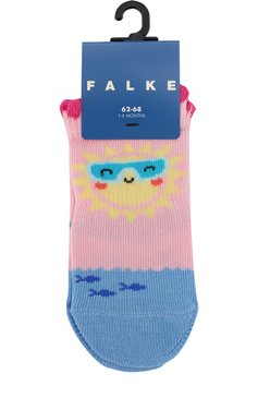 Детские носки с принтом FALKE светло-розового цвета, арт. 12122 | Фото 1 (Материал: Текстиль, Синтетический материал, Хлопок; Статус проверки: Проверена категория)