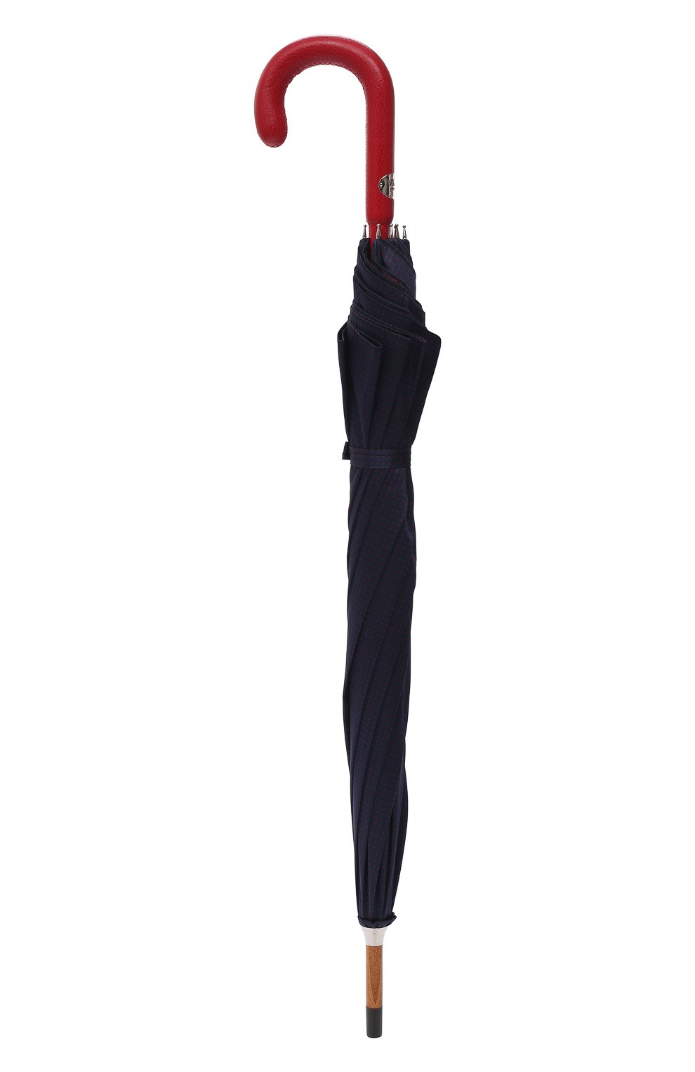 Женский зонт-трость PASOTTI OMBRELLI темно-синего цвета, арт. 142/PUNT0/3 | Фото 4 (Материал: Текстиль, Синтетический материал, Металл)