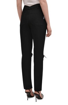 Женские джинсы DENIM X ALEXANDER WANG черного цвета, арт. 4DC2214929 | Фото 4 (Длина (брюки, джинсы): Удлиненные; Кросс-КТ: Деним; Силуэт Ж (брюки и джинсы): Прямые; Стили: Гранж; Региональные ограничения белый список (Axapta Mercury): RU; Материал внешний: Хлопок; Детали: Потертости)