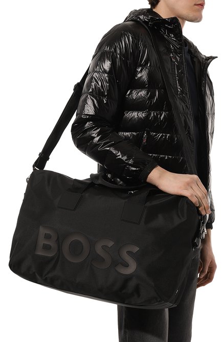 Мужского текстильная дорожная сумка BOSS черного цвета, арт. 50490355 | Фото 2