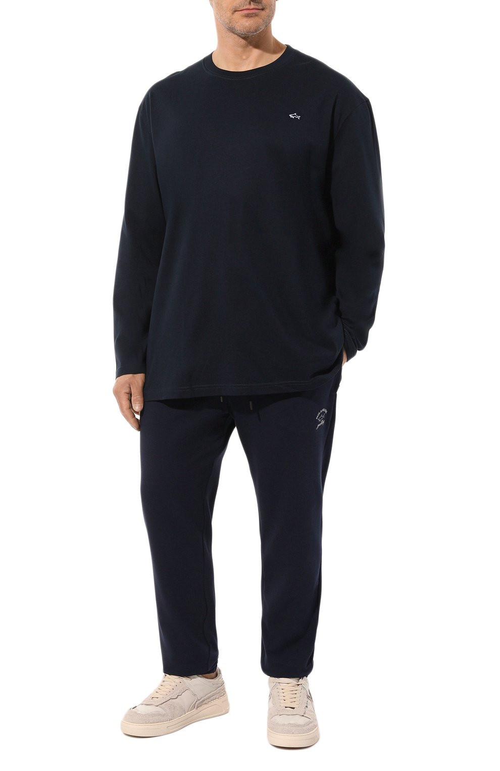Хлопковый лонгслив Paul&Shark  C0P1093/3XL-6XL Фото 2