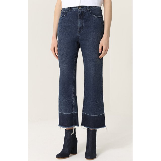 Укороченные расклешенные джинсы с бахромой Rachel Comey  40-507 DENIM Фото 3