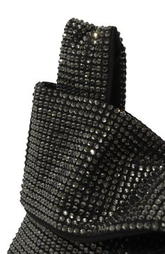 Женская сумка GIUSEPPE DI MORABITO черного цвета, арт. FW23002BG-275 | Фото 3 (Сумки-технические: Сумки top-handle; Материал сплава: Проставлено; Материал: Текстиль; Драгоценные камни: Проставлено; Размер: small)