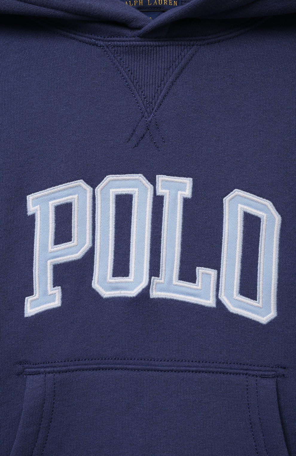 Детский хлопковое худи POLO RALPH LAUREN темно-синего цвета, арт. 321858768 | Фото 3 (Рукава: Длинные; Мальчики Кросс-КТ: Худи-одежда; Материал внешний: Синтетический материал, Хлопок; Ростовка одежда: 18 мес | 86 см, 3 года | 98 см, 4 года | 104 см)