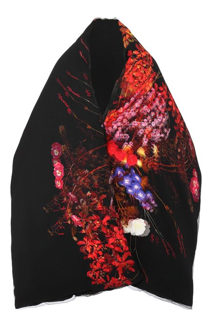 Женский шелковый шарф DRIES VAN NOTEN черного цвета по цене 185000 руб., арт. 192-10615-8138 | Фото 1