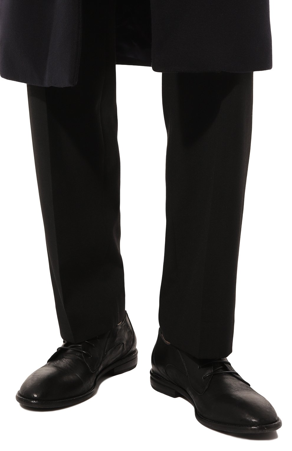 Мужские кожаные дерби MATTIA CAPEZZANI черного цвета, арт. M2261/BAND0LER0 | Фото 3 (Материал внутренний: Натуральная кожа; Стили: Классический)