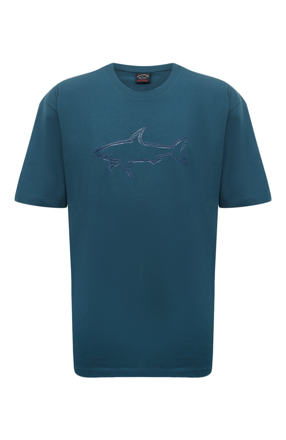 Хлопковая футболка Paul&Shark 12311633/3XL-6XL, цвет зелёный, размер 60