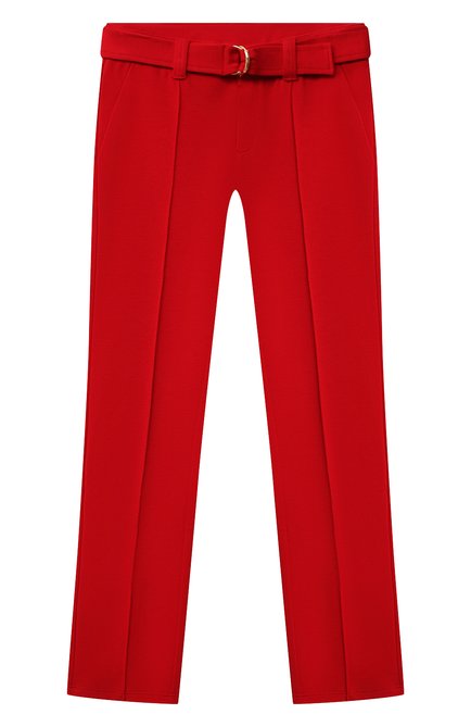 Детские брюки с ремнем CHLOÉ красного цвета по цене 19950 руб., арт. C1463A | Фото 1