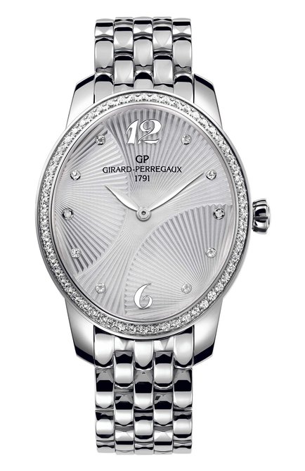 Женские часы majestic steel GIRARD-PERREGAUX бесцветного цвета, арт. 80493D11A161-11A | Фото 1 (Материал корпуса: Сталь; Цвет циферблата: Серебристый; Механизм: Автомат)