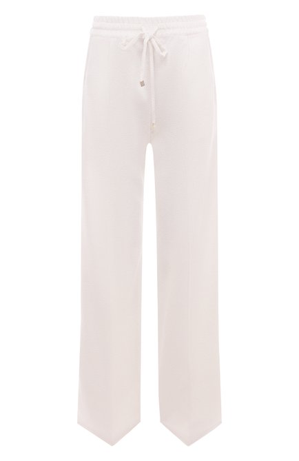 Женские брюки KITON белого цвета, арт. D48122K0905B | Фото 1 (Длина (брюки, джинсы): Стандартные; Материал внешний: Лиоцелл, Растительное волокно, Хлопок; Стили: Кэжуэл; Женское Кросс-КТ: Брюки-одежда; Силуэт Ж (брюки и джинсы): Широкие)