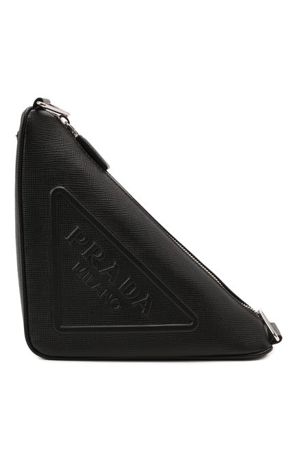 Мужская кожаная сумка PRADA черного цвета, арт. 2VH155-2FAD-F0002-OOO | Фото 1 (Ремень/цепочка: На ремешке; Размер: medium; Материал: Натуральная кожа)