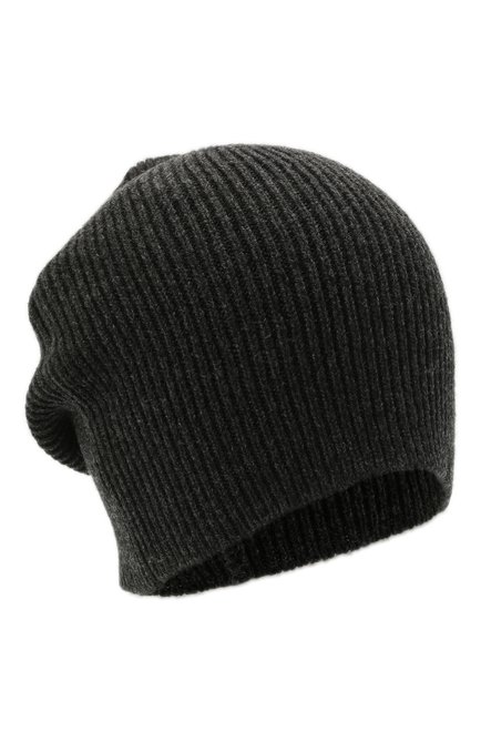 Мужская кашемировая шапка INVERNI темно-серого цвета, арт. 0122 CM | Фото 1 (Материал: Кашемир, Шерсть, Текстиль; Кросс-КТ: Трикотаж)