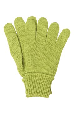 Детские шерстяные перчатки IL TRENINO зеленого цвета, арт. CL-4055/J | Фото 1 (Материал: Текстиль, Шерсть; Материал сплава: Проставлено; Нос: Не проставлено)