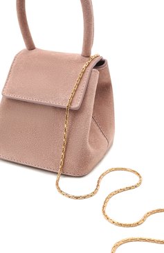 Женская сумка liza mini RUBEUS MILANO розового цвета, арт. 014/18 | Фото 3 (Сумки-технические: Сумки top-handle; Материал: Натуральная кожа, Натуральная замша; Размер: mini; Ремень/цепочка: На ремешке)