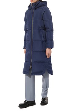 Женская утепленная куртка LORENA ANTONIAZZI синего цвета, арт. I2232PI23B/3266 | Фото 3 (Кросс-КТ: Куртка, Утепленный; Рукава: Длинные; Материал внешний: Синтетический материал; Материал сплава: Проставлено; Стили: Спорт-шик; Материал подклада: Синтетический материал; Длина (верхняя одежда): Длинные; Драгоценные камни: Проставлено)