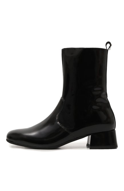 Детские кожаные ботинки MONNALISA черного цвета, арт. 87B004 | Фото 2 (Материал сплава: Проставлено; Нос: Не проставлено; Материал внутренний: Натуральная кожа)