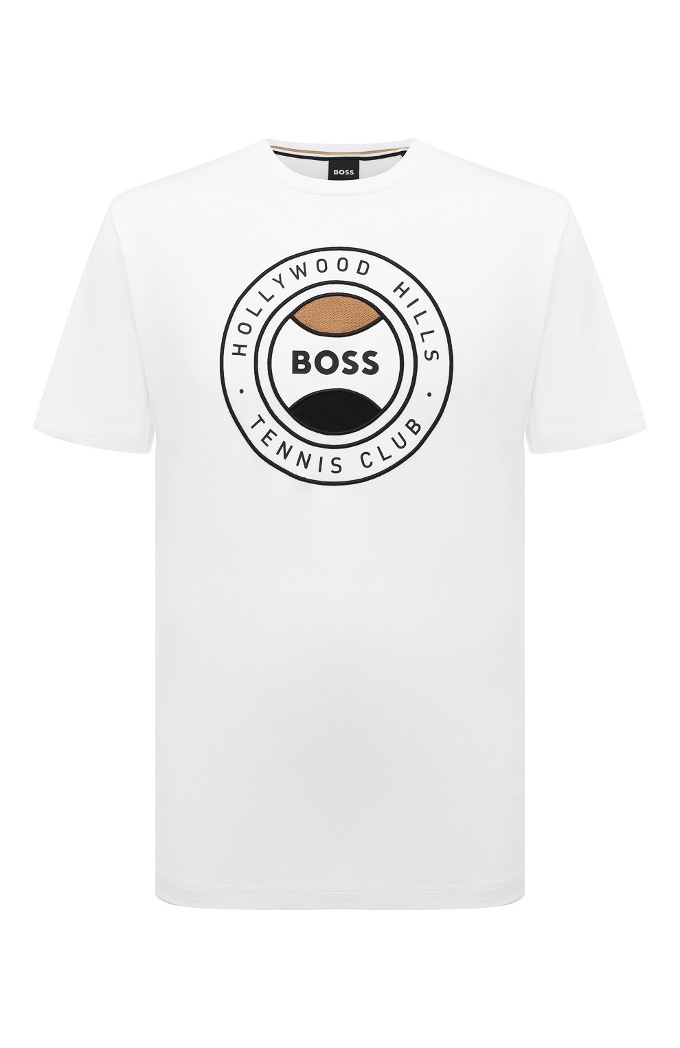 Хлопковая футболка BOSS 50486205, цвет белый, размер 46