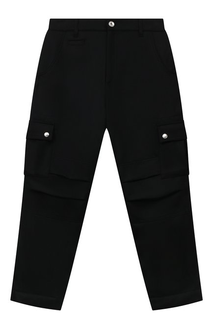 Детские утепленные брюки из шерсти BRUNELLO CUCINELLI черного цвета по цене 102300 руб., арт. BT38BH012C | Фото 1