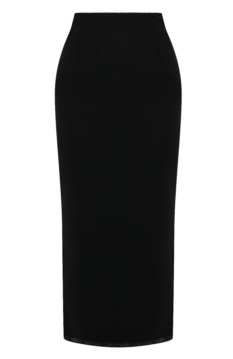 Женская юбка DOLCE & GABBANA черного цвета, арт. F4CRYT/FLRC2 | Фото 1 (Женское Кросс-КТ: Юбка-карандаш, Юбка-одежда; Материал внешний: Синтетический материал; Материал сплава: Проставлено; Длина Ж (юбки, платья, шорты): Миди; Драгоценные камни: Проставлено; Материал подклада: Шелк; Стили: Кэжуэл)
