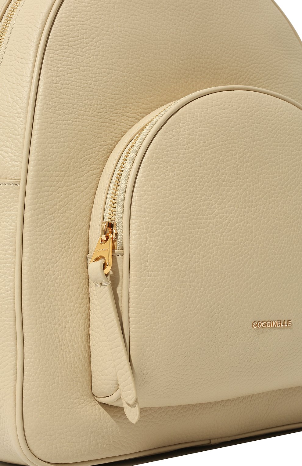 Женский рюкзак lea COCCINELLE кремвого цвета, арт. E1 M60 14 02 01 | Фото 3 (Материал: Натуральная кожа; Стили: Кэжуэл; Размер: large)