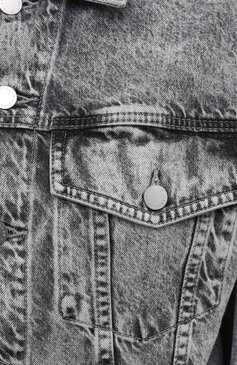 Женская джинсовая куртка AG ADRIANO GOLDSCHMIED серого цвета, арт. BKS4471/DIVN | Фото 5 (Кросс-КТ: Куртка, Деним; Рукава: Длинные; Материал внешний: Хлопок; Длина (верхняя одежда): Короткие; Стили: Кэжуэл)