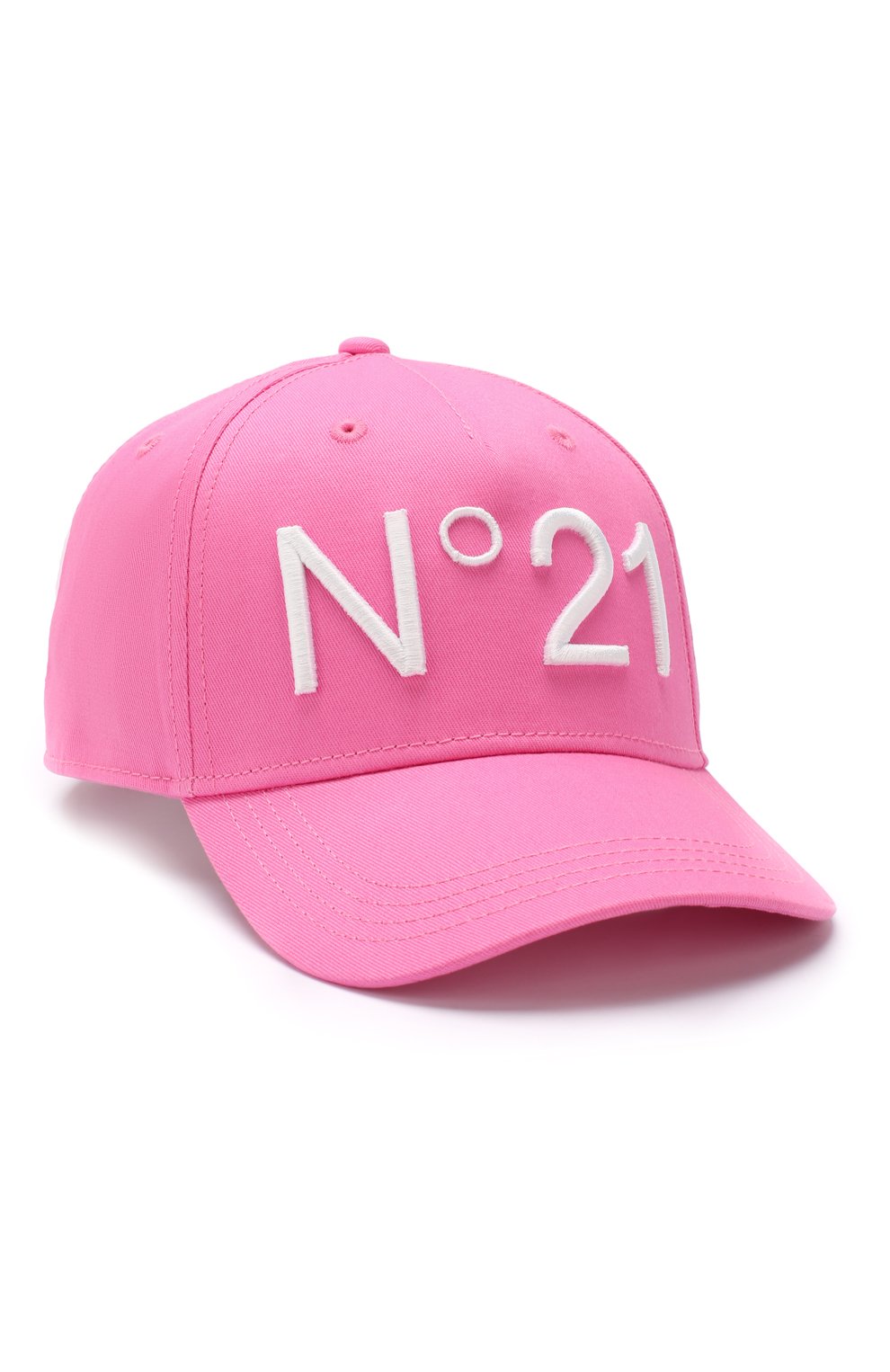 Детская хлопковая бейсболка N21 розового цвета, арт. N2143F/N0041/N21F1U | Фото 1 (Материал: Текстиль, Хлопок; Статус проверки: Проверена категория)
