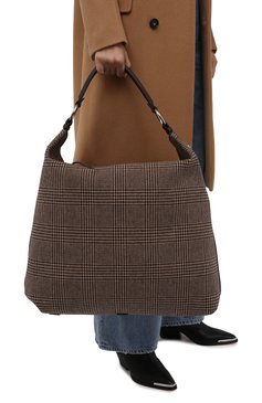 Женская сумка bridle large RALPH LAUREN коричневого цвета, арт. 435856510 | Фото 2 (Сумки-технические: Сумки top-handle; Ремень/цепочка: На ремешке; Материал: Текстиль; Размер: large)