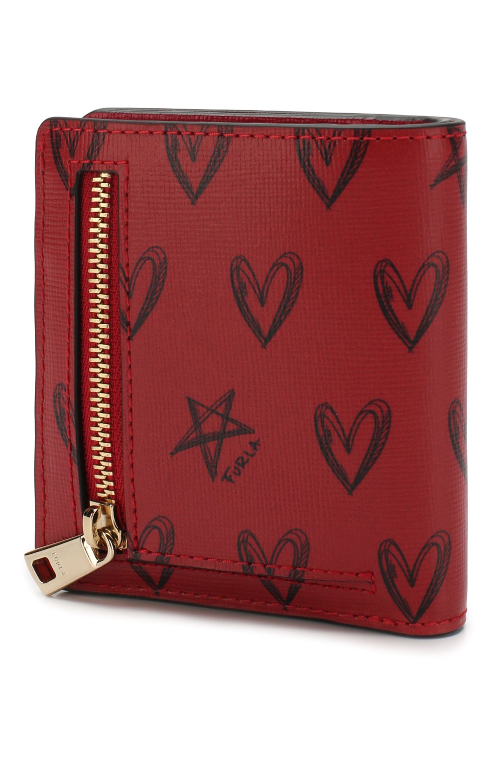 Женский кожаный футляр для кредитных карт san valentino FURLA красного цвета, арт. PCT5/V41 | Фото 2 (Материал: Натуральная кожа)