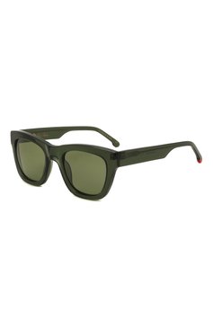 Женские солнцезащитные очки LORO PIANA темно-зеленого цвета, арт. FAL4920 | Фото 1 (Кросс-КТ: С/з-унисекс; Тип очков: С/з; Оптика Гендер: оптика-унисекс)