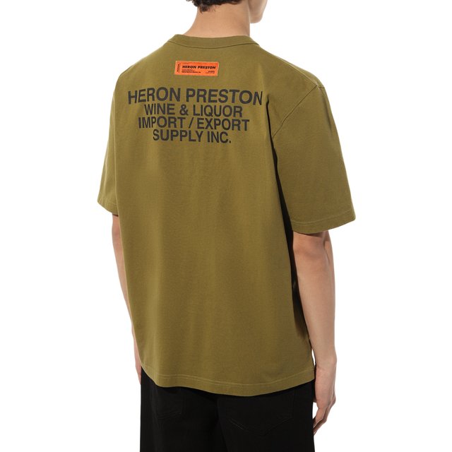 Хлопковая футболка Heron Preston  HMAA032F22JER0135510 Фото 4