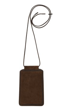 Замшевый чехол для телефона BRUNELLO CUCINELLI коричневого цвета, арт. MWDLD2531 | Фото 4 (Женское Кросс-КТ: Кожа iPhone; Материал: Замша)