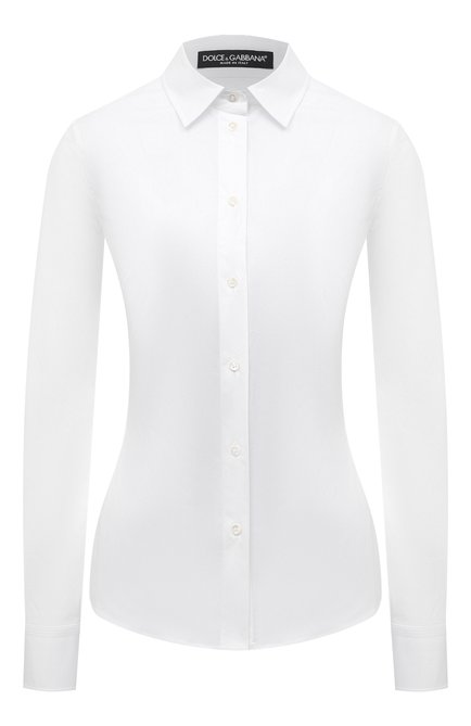 Женская хлопковая рубашка DOLCE & GABBANA белого цвета по цене 32500 руб., арт. F5G19T/FUEAJ | Фото 1