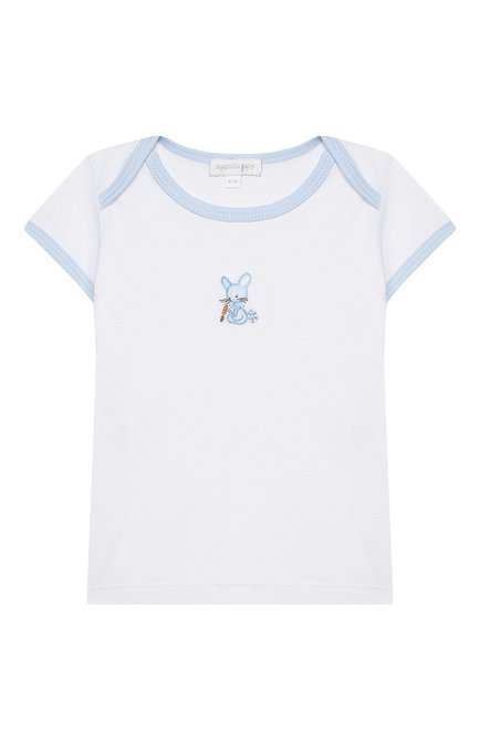 Детский комплект из топа и шорт MAGNOLIA BABY голубого цвета, арт. 755-102-LB | Фото 2 (Материал внешний: Хлопок; Рукава: Короткие; Кросс-КТ НВ: Костюм)