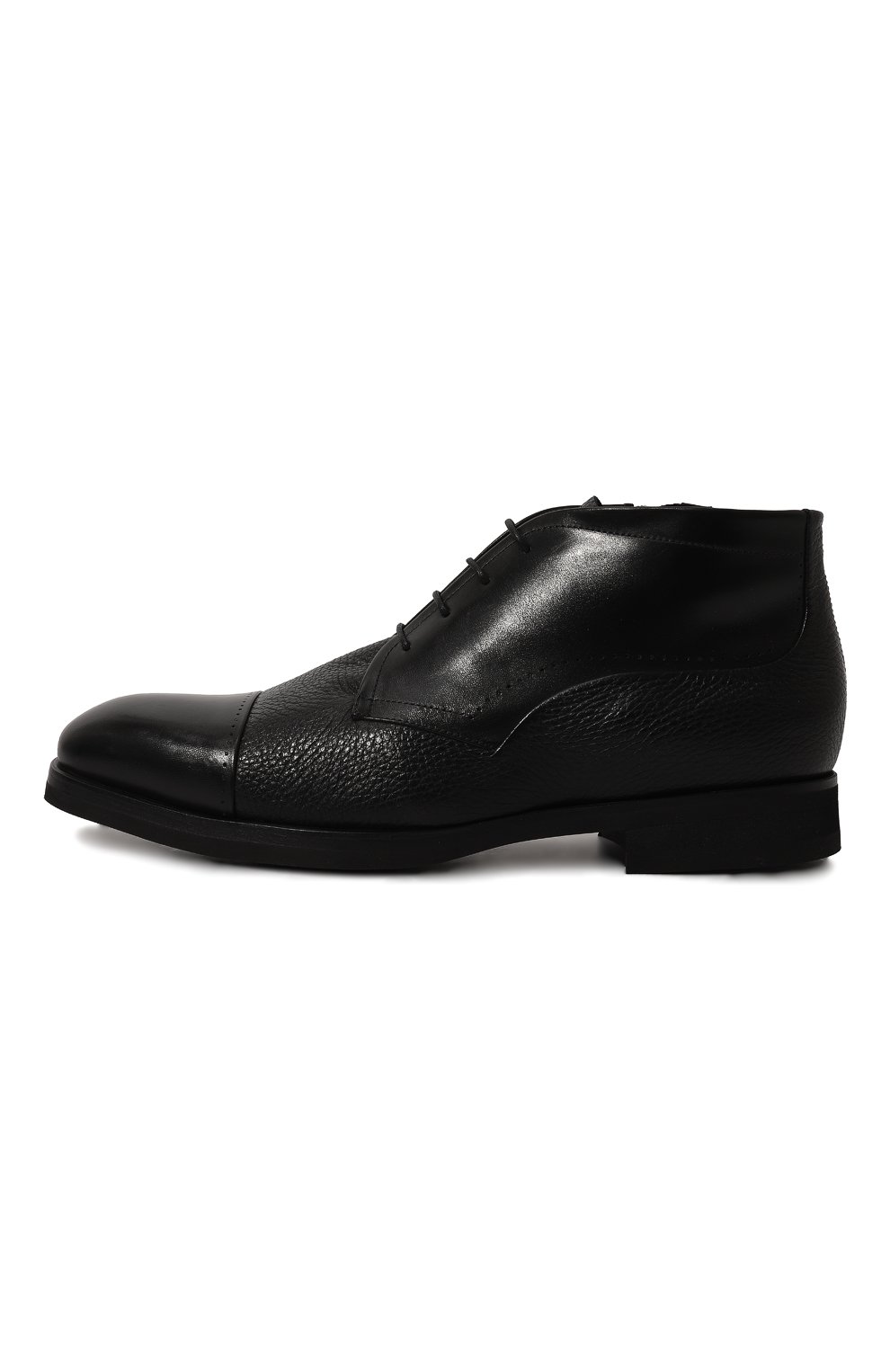 Мужс кие кожаные ботинки BARRETT черного цвета, арт. 212U028.1/VITELL0 F | Фото 4 (Материал внешний: Кожа; Материал утеплителя: Натуральный мех; Мужское Кросс-КТ: Ботинки-обувь; Материал сплава: Проставлено; Нос: Не проставлено)