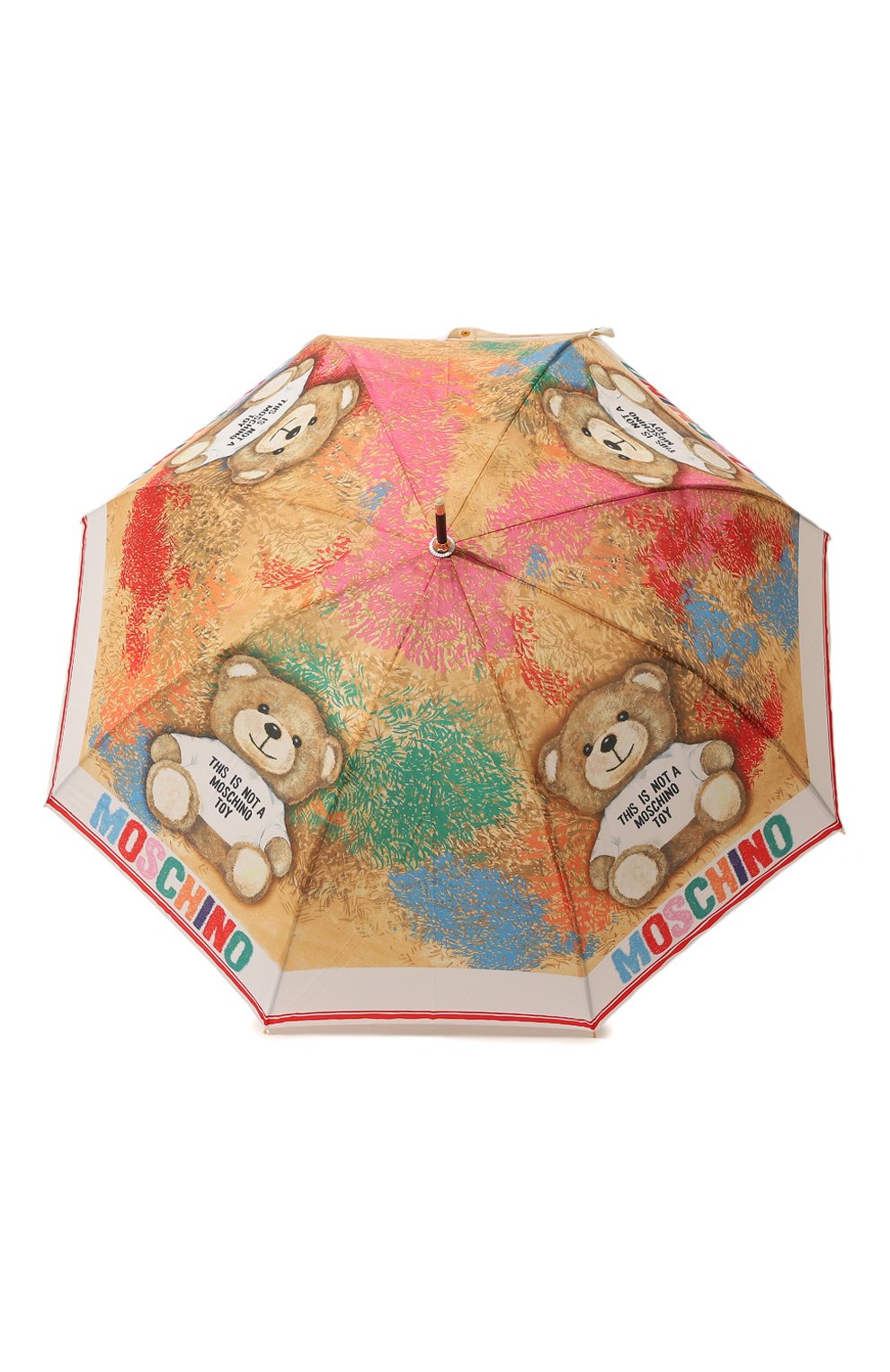 Женский зонт-трость MOSCHINO разноцветного цвета, арт. 8415-63AUT0A | Фото 1 (Материал: Текстиль, Синтетический материал, Металл)