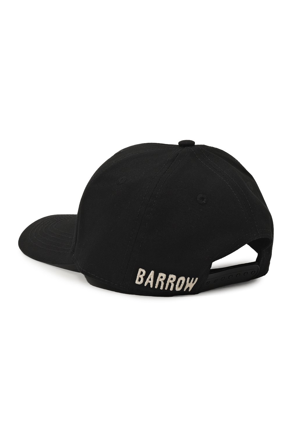 Женская хлопковая бейсболка BARROW черного цвета, арт. F3BWW0BC108 | Фото 3 (Материал: Текстиль, Хлопок; Материал сплава: Пр оставлено; Нос: Не проставлено)