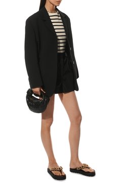 Женские кожаные шлепанцы VERSACE черного цвета, арт. 1003336/DVT2P | Фото 2 (Подошва: Платформа; Материал внутренний: Натуральная кожа)