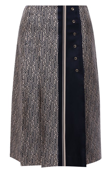 Женская шелковая юбка CHLOÉ синего цвета по цене 160500 руб., арт. CHC21SJU02354 | Фото 1